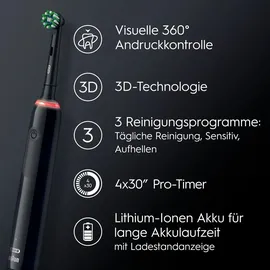 Oral-B Pro 3 3900 + 2. Handstück schwarz/rosa Gift Edition