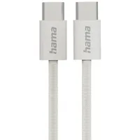 Hama Ladekabel Fabric USB-C - USB-C, 1m, Nylon, Beige