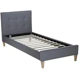 Homestyle4u Polsterbett 90 x 200 cm Grau