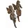 Loberon Figur 2er Set Lilly, handbemalt, robuste Beschaffenheit, Deko-Feen, Indoor & Outdoor geeignet, Dekoration, Dekofigur, Polyresin, antikbraun