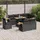 vidaXL Gartenlounge-Set 9-tlg. Loungeset schwarz
