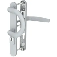 MS Beschläge Aluminium Schmalrahmengarnitur Silber 92mm Abstand Haustür Nebeneingangstüre