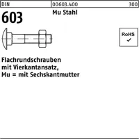 Industrial Quality Supplies DIN 603 Flachrundschraube M16x340 Stahl 4.6