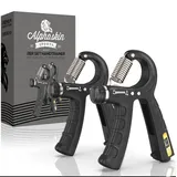 Alphaskin Premium Handtrainer m. Zählfunktion I Verbessertes Konzept 2023 I 2er Set | Fingertrainer Griffkraft Trainer | Unterarmtrainer Fingerhantel Trainingsgerät Grip Fitness Krafttraining
