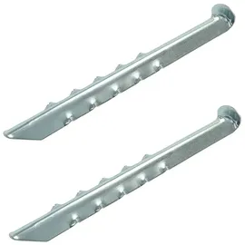 PRO PLUS Zelthering 30cm Metall geriffelt 2 Stück Zelt Zubehör