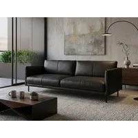 Rolf Benz 3-Sitzer Sofa freistil 133 Rolf Benz Leder schwarz 222cm, Echtes Leder schwarz