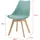 [en.casa] 2er-Set Esszimmerstuhl Fläten Mint