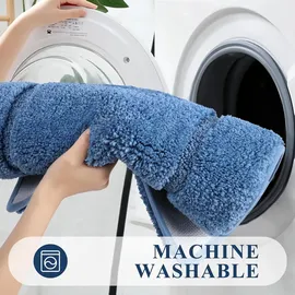 Pauwer Badematten Badteppich Set 3-teilig Mikrofaser Flauschig