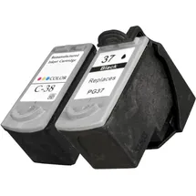 Ampertec PG-37 schwarz + CL-38 CMY