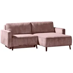 Ecksofa Hagen Cord Rosa