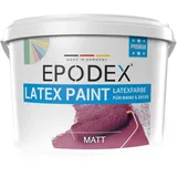 EPODEX Latexfarbe matt, Abwaschbare Wandfarbe, strapazierfähig, atmungsaktiv & geruchsneutral, Innenbereich, 3kg (25m2 bei einmaligem Anstrich) - Elfenbein – Pastell+