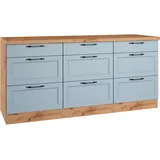 KOCHSTATION Unterschrank »KS-Lana«, Breite 180 cm blau