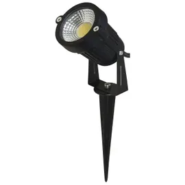 McShine Gartenstrahler LED 5W Aluminium 1,5m Kabel Erdspieß schwarz