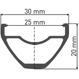 DT Swiss H 522 29"/25 mm 32 Loch Schwarz - robuste E-MTB-Felge für anspruchsvolle Trails