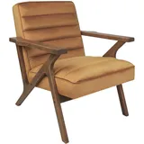 Beliani Sessel, Braun, Dunkelbraun, 74x84x80 cm, Wohnzimmer, Sessel, Polstersessel