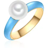 yokoamii Ring Metall, Muschelkernperle in gelbgold | Gr.: 52