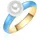 yokoamii Ring Metall, Muschelkernperle in gelbgold | Gr.: 52