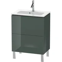 Duravit L-Cube Waschtischunterbau stehend Compact, 2 Auszüge, Breite: 620mm,