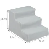 Famanu Hundetreppe 3 Stufen - grau