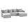 silape Sofnet Wohnlandschaft Grau, Textil, 7-Sitzer, U-Form,Rechteckig, 365x80x180 cm, Wohnzimmer, Sofas & Couches, Wohnlandschaften, Wohnlandschaften in U-Form