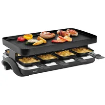 Trisa Raclette Supreme 8 Raclette 8 Pfännchen, Antihaftbeschichtung schwarz