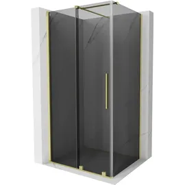 Mexen Velar Duschabtrennung mit Schiebetür 100 x 85 cm Graphit/Gold 871-100-085-41-55