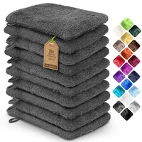 NatureMark Waschhandschuh 15 x 21 cm anthrazit 10 St.