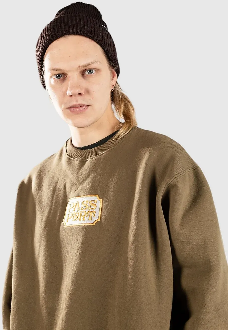 Pass Port Yearbook Logo Sweater olive Gr. M