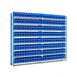 Proregal Fachbodenregal Stahl 200x250x30cm Lichtblau