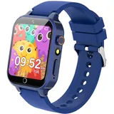 Ruopoem Smartwatch Kinder, Kinder Smartwatch mit 26 Spiele Kamera Musik Video Schrittzähler Hörbuch Wecker HD Touchscreen, Smart Watch Kinderuhr Geschenke für Mädchen Junge Student 4-12