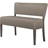 Bistro Sitzbank | Leder | Taupe | B:H 120 x 83 cm | Gastrobank, Bistrobank, Gastro Polsterbank