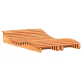 vidaXL Sonnenliegen 2 Stk. Wachsbraun 205x60x31,5 cm Massivholz Kiefer