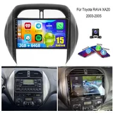 ESSGOO Android 15 für TOYOTA RAV4 2003-2005 2+64G Autoradio CarPlay GPS Navi Autoradio (RDS, 4+64GB(optional), FM, AM, DAB+ (optional), Apple Carplay Android Auto GPS Navi WIFI BT EQ) schwarz