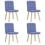 vidaXL Esszimmerstühle 4 Stk. Jeansblau Stoff