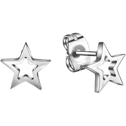 Paar Ohrstecker FIRETTI "Schmuck Geschenk Ohrschmuck Stern", silber (edelstahlfarben), Ohrringe, Damen, Edelstahl