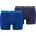 Sport Baumwoll-Boxershorts Blau Weiß M