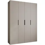 abiks möbel Drehtürenschrank COMO 180 x 245,5 x 50 cm Schwarz