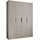abiks möbel Drehtürenschrank COMO 180 x 245,5 x 50 cm Schwarz