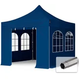 TOOLPORT Faltpavillon 3 x 3 m inkl. 4 Seitenteile blau 582560