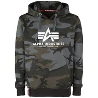 Alpha Industries Basic Hoody Camo Kapuzensweat für Herren Black Camo