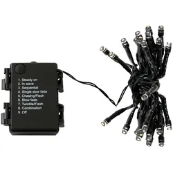 Lichterkette 24 LED mit Timer 8 Funktionen innen/auflen batteriebetrieben