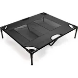 Wiltec Hundebett L 92 x 77 x 20 cm schwarz
