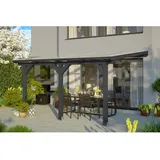 SKANHOLZ Terrassenüberdachung Bormio 434 x 300 cm anthrazit