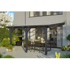 SKANHOLZ Terrassenüberdachung Bormio 434 x 300 cm anthrazit