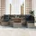 vidaXL Garten-Sofa-Set 9-tlg. Grau