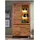 Massivmoebel24 Standvitrine Wildeiche 103 x 40 x 205 cm Beige