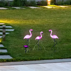 Hi Solarleuchte Kunststoff 9,0 cm 3er Set pink