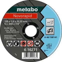 Metabo Novorapid 125 x 1,0 x 22,23 mm, Inox, Trennscheibe, gerade Ausführung