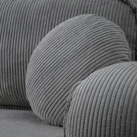lookway Eckcouch mit Schlaffunktion und Bettkasten Grau