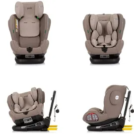 Chipolino Kindersitz Peak i-Size (40 - 150 cm) Isofix, SPS, drehbar, verstellbar beige